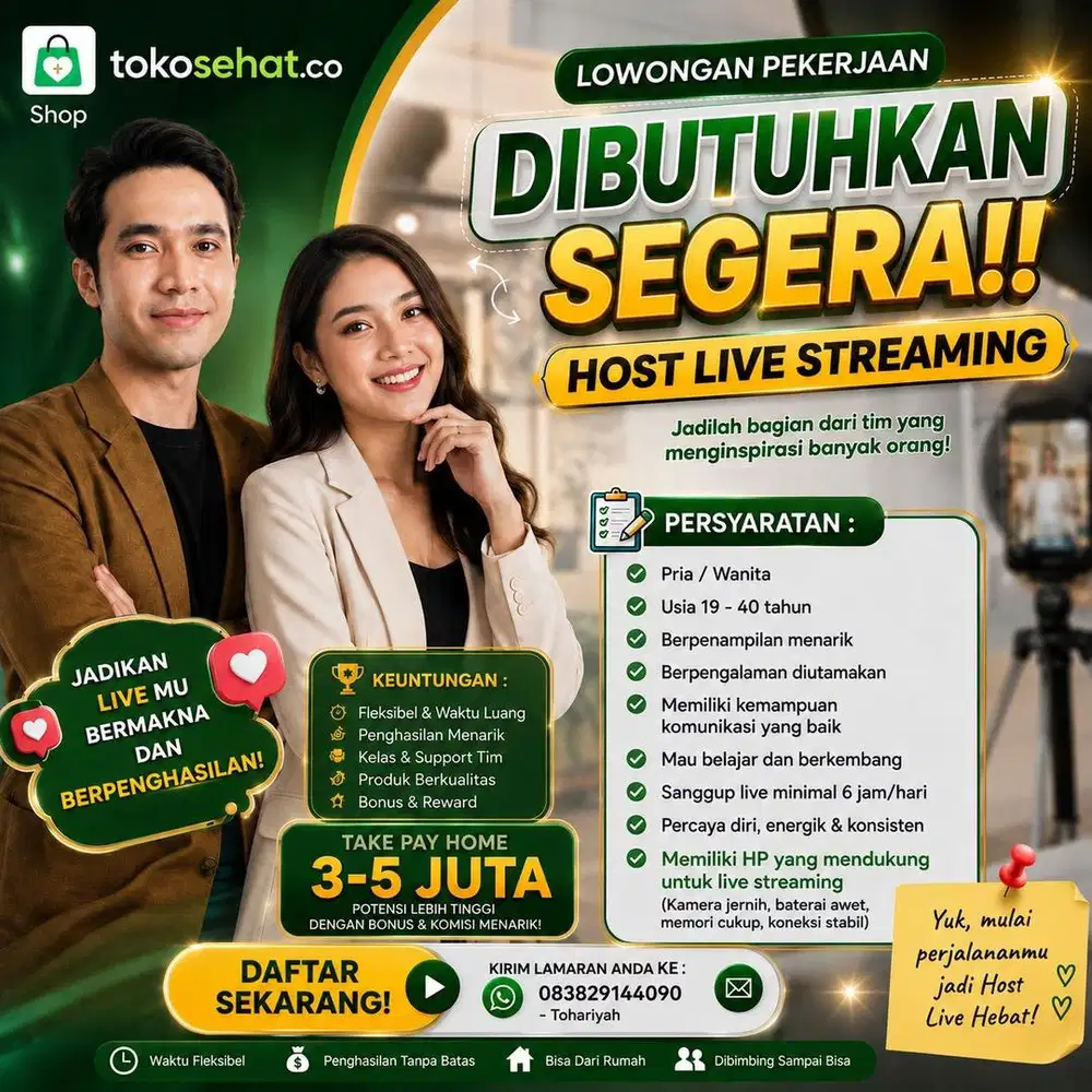LOWONGAN KERJA HOST LIVE