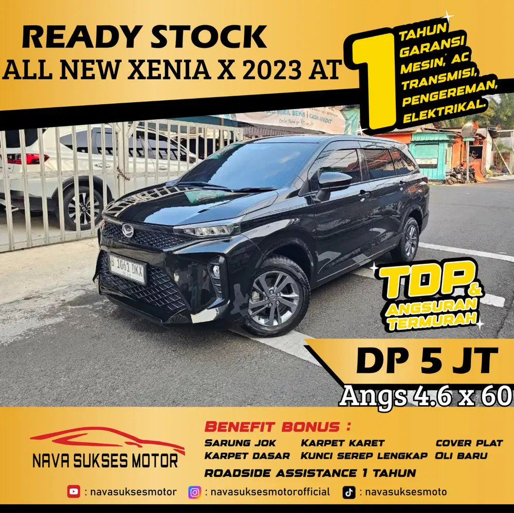TDP 5 Jt Angs Termurah All New Xenia X 2023 Matic Hitam Low Km LikeNew