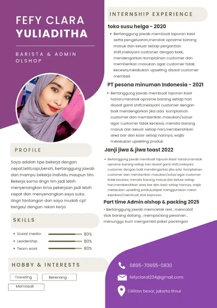 Barista - kasir - crew store