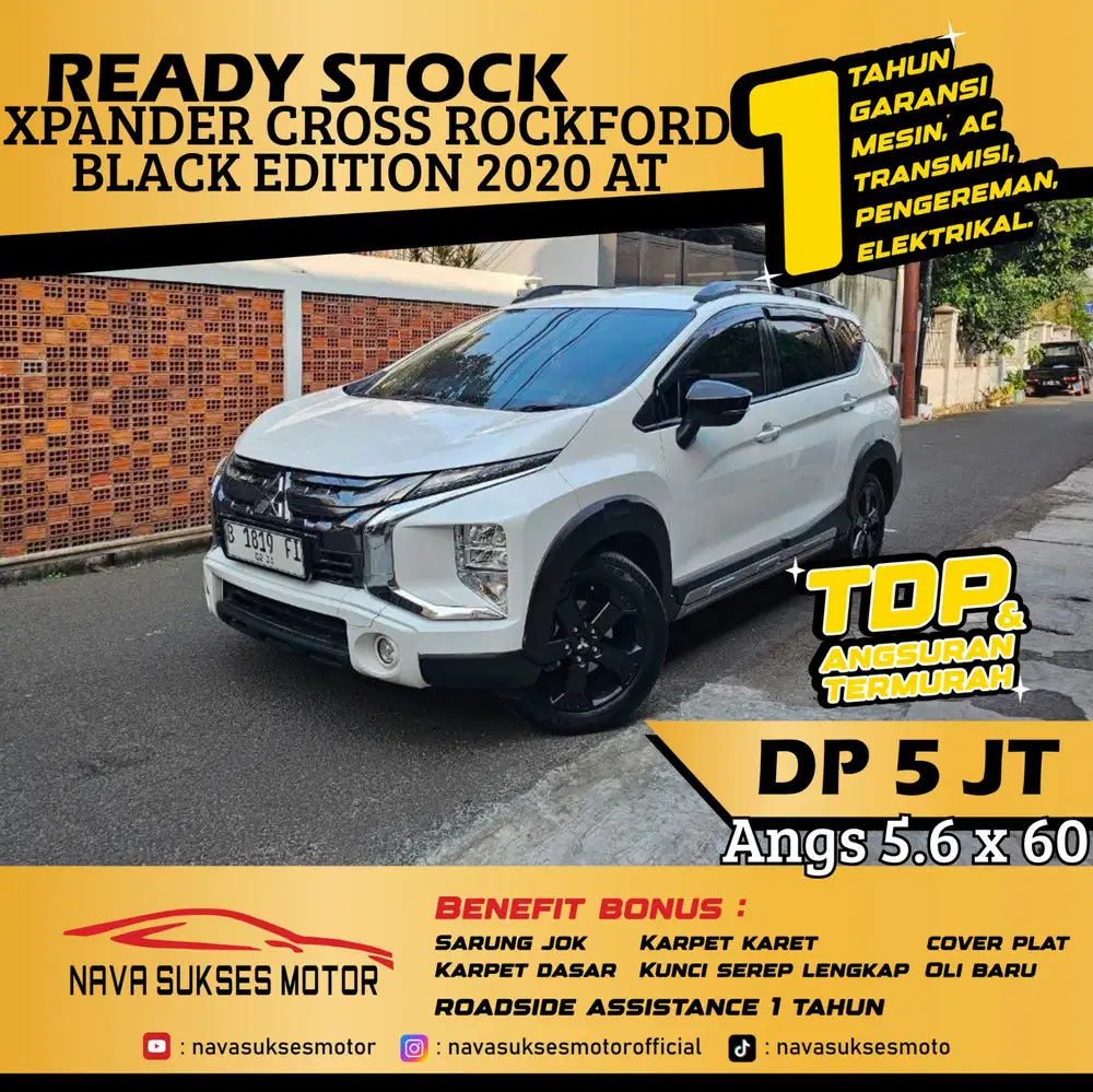 TDP 5 Jt Angs Termurah Xpander Cross Rockford 2020 Matic Putih Low Km
