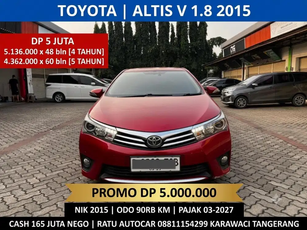 DP PROMO 5JT ALTIS V MATIC 2015 RED EDITION