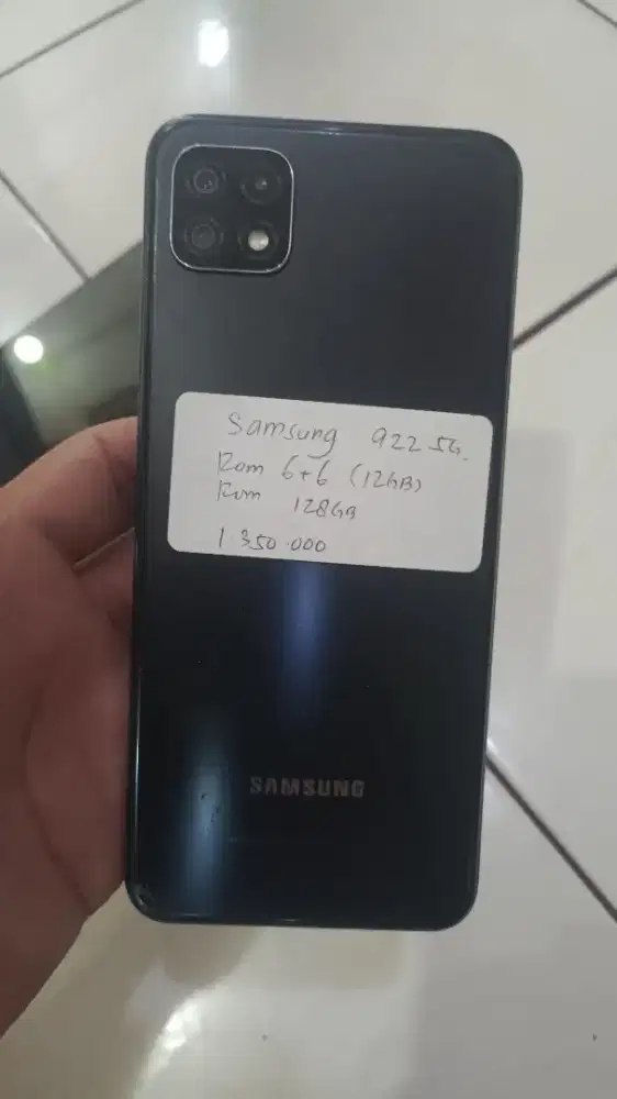 Hp samsung a22 5g ram 6+6 12gb rom 128gb second