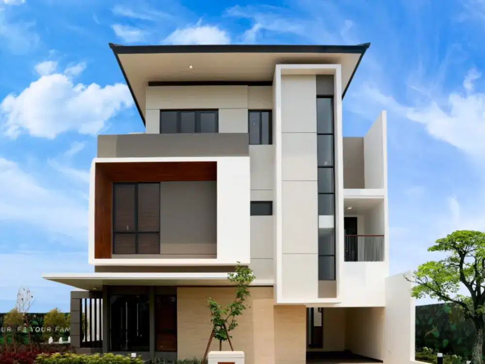 Rumah 3lt 14x14 196m 4+1KT Cluster Maninjau Asya JGC Jakarta garden city