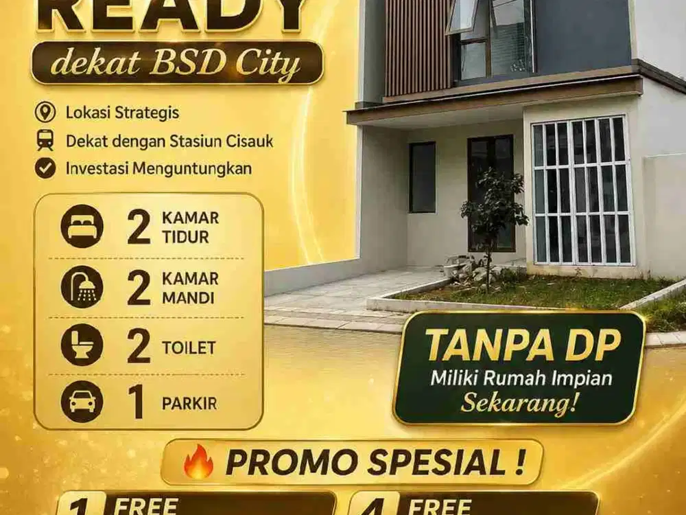 Rumah Ready dekat bsd