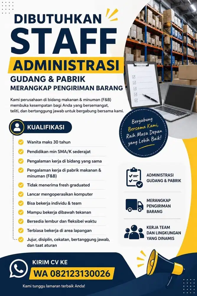 Staff administrasi gudang