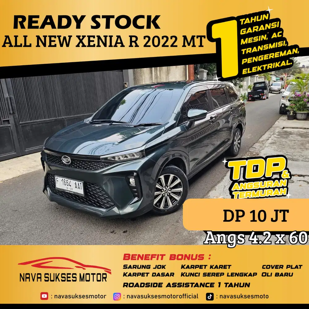 TDP 10 Jt Angs Termurah All New Xenia R 2022 Manual Hijau Low Km