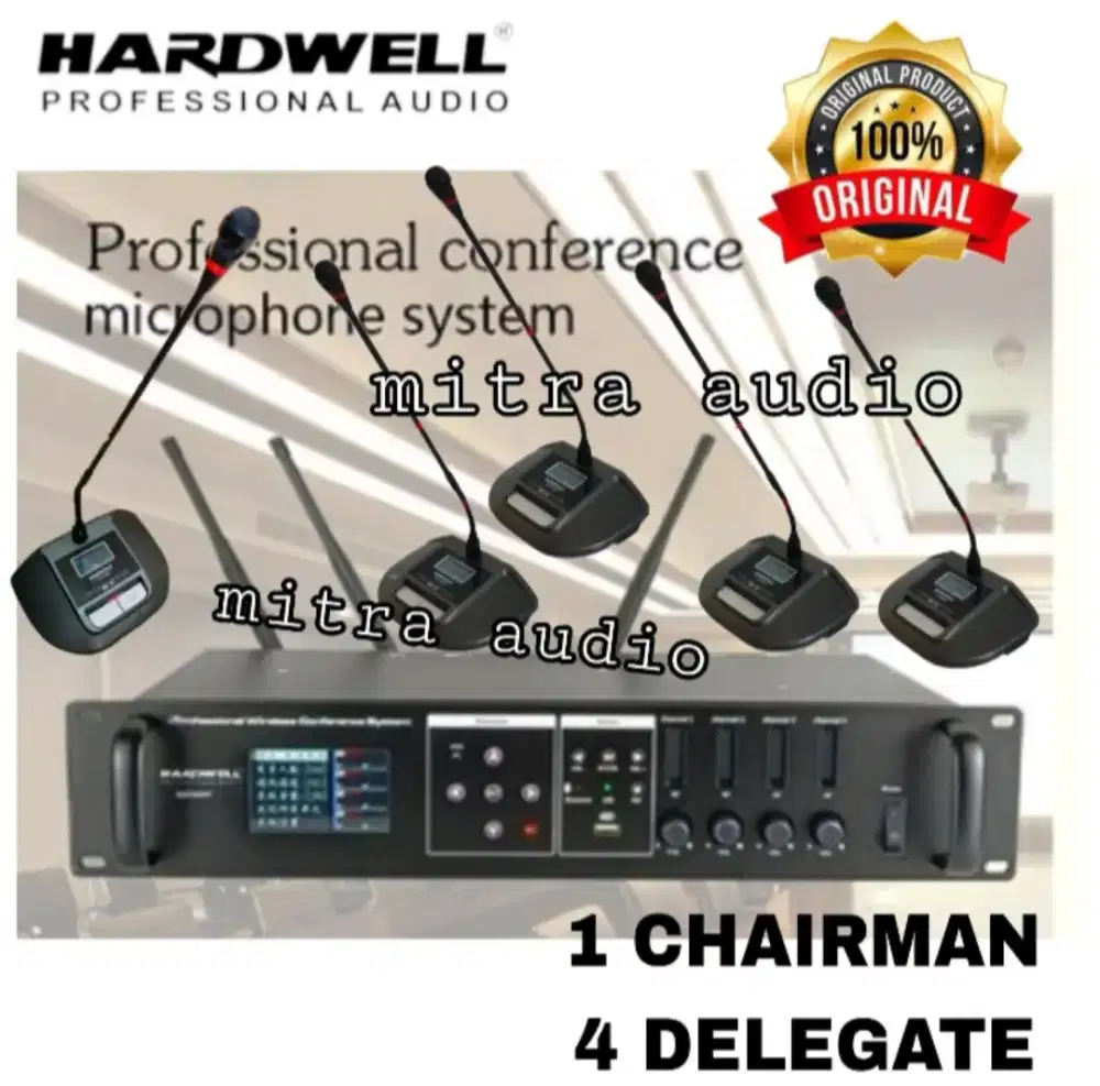 Paket soundsystem mic meja wireless conference Hardwell ccs 1000 isi 5