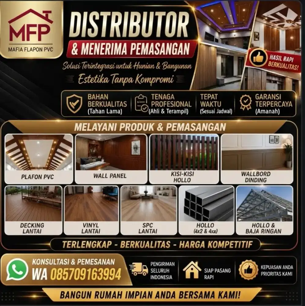 distributor plafon PVC dan WPC