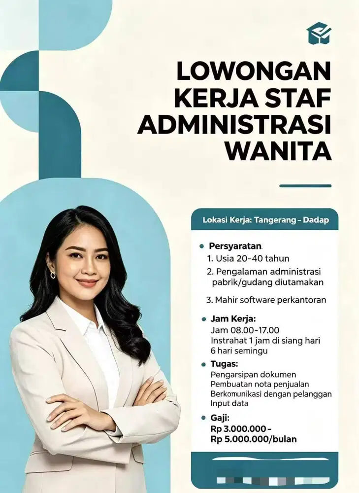 Lowongan Pekerjaan Staf Admin Kantor Wanita Secepatnya