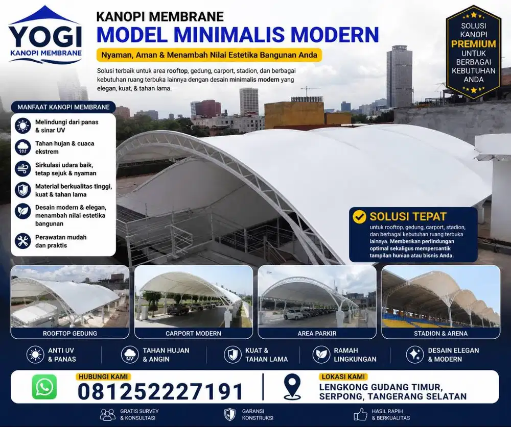 Jasa Kanopi Membrane untuk Area Pabrik