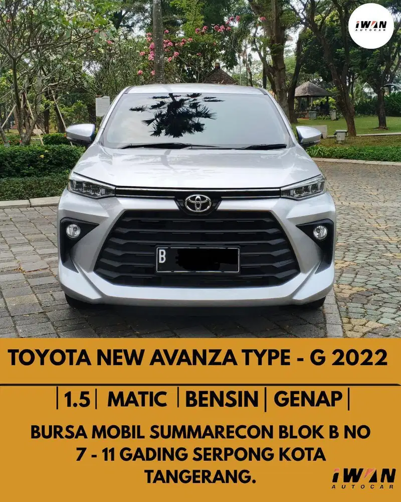 2022 TOYOTA NEW AVANZA G 1.5 AT