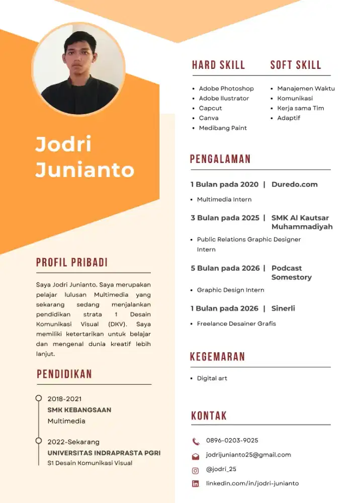 Cari Loker full time/part time/freelance/internship