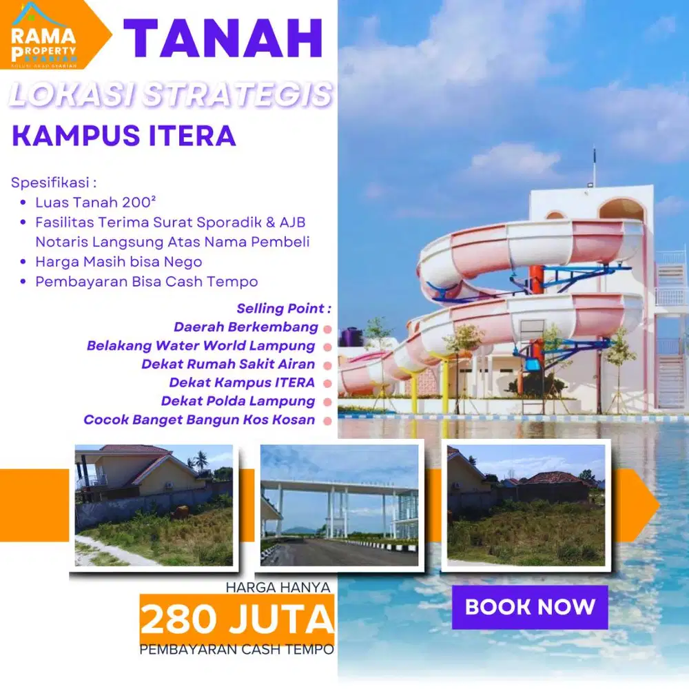 STOP SCROOLL!! ADA TANAH STRATEGIS DEKAT KAMPUS ITERA!