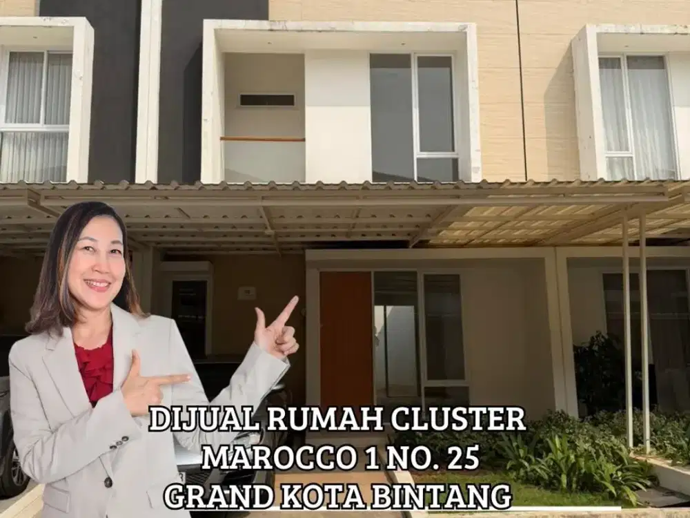 Rumah Baru Cluster Marocco 1 No. 25 Grand Kota Bintang Bekasi Free PPN