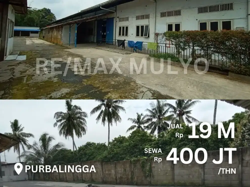 Dijual dan Disewakan Gudang Luas Area Purbalingga