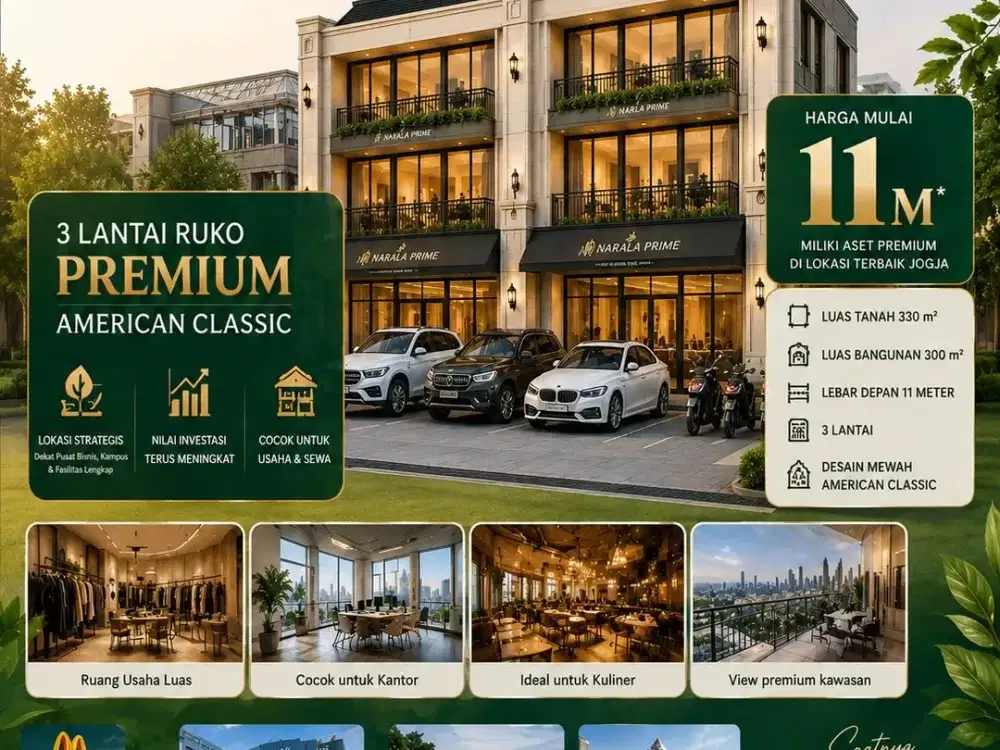 Dijual Ruko Strategis Jogja Depan MCD dan Plaza Ambarukmo Cocok Untuk Bisnis