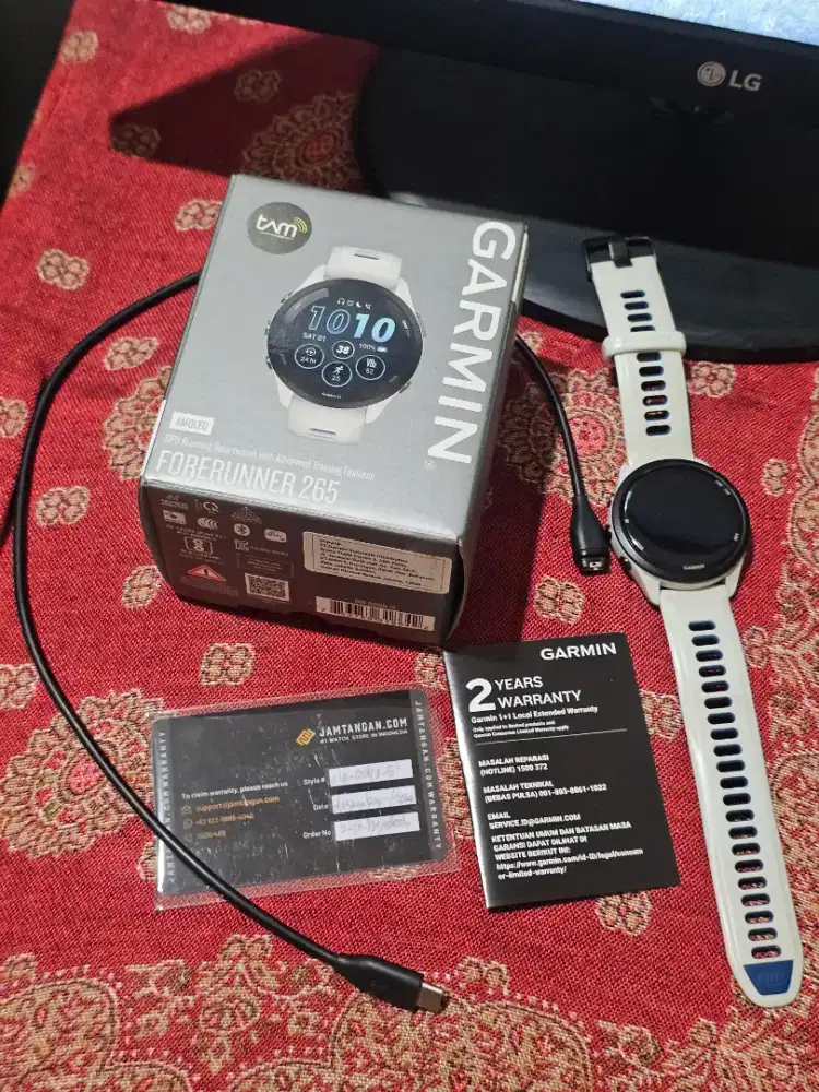 Jual jam Garmin forerunner 265 music masih garansi