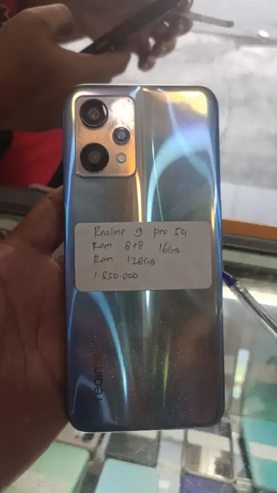 Hp realme 9 pro 5g ram 8+8 16gb rom 128gb second