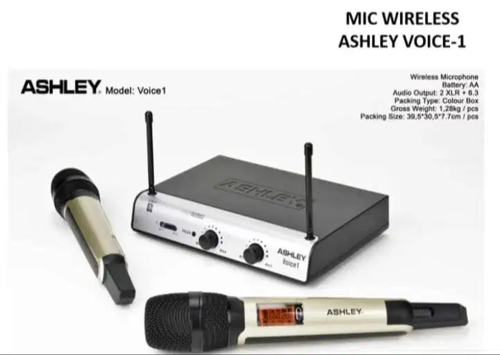 Mic wireless ashley voice 1 masih baru pemakaian seminggu