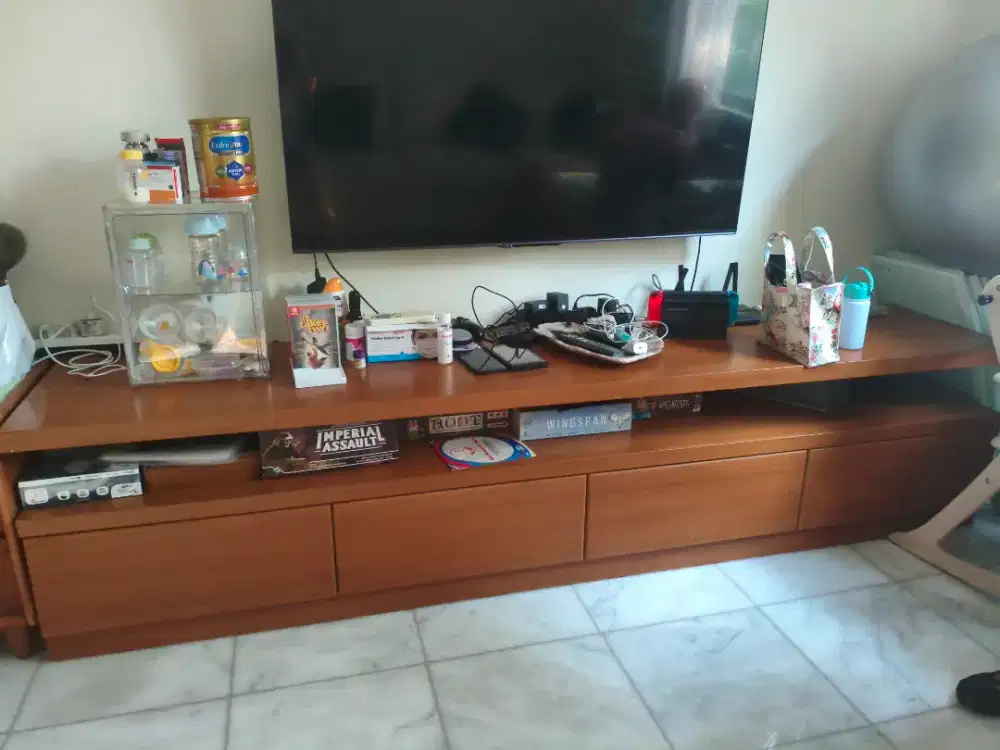 lemari meja tv kayu lapis