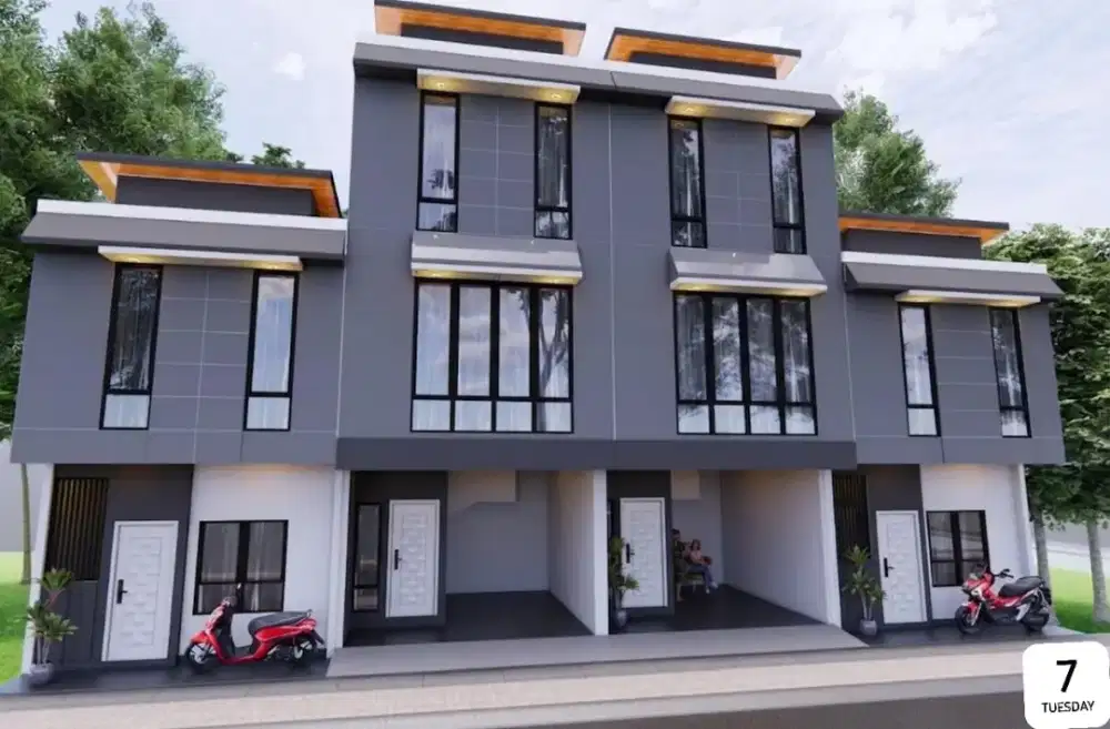 Dijual rumah rumah mewah 2 lantai dicempaka putih tengah