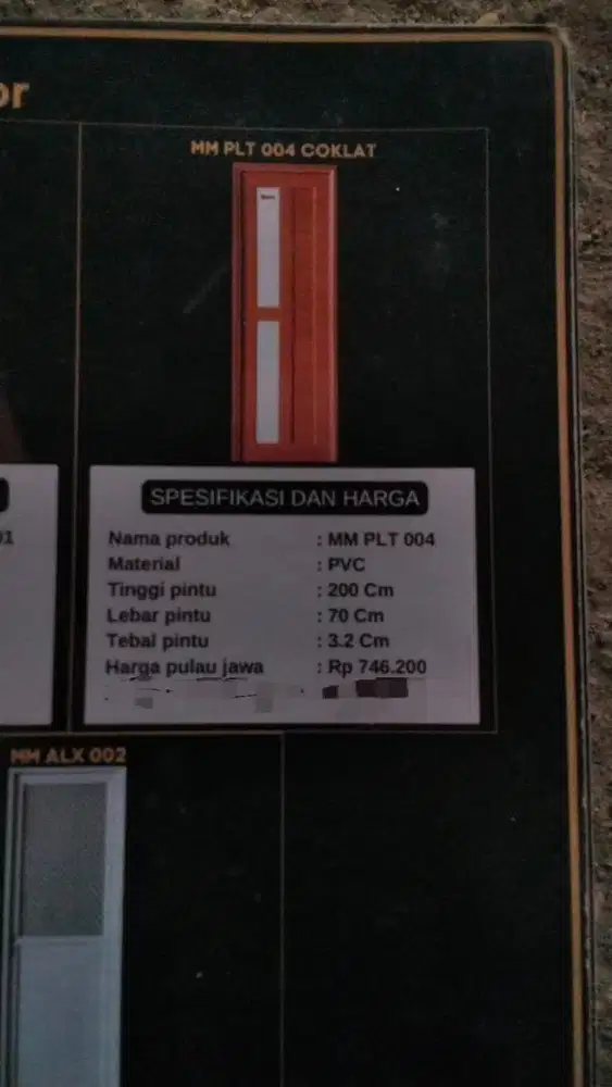 Pintu ppc untuk kamar mandi merk maswindo