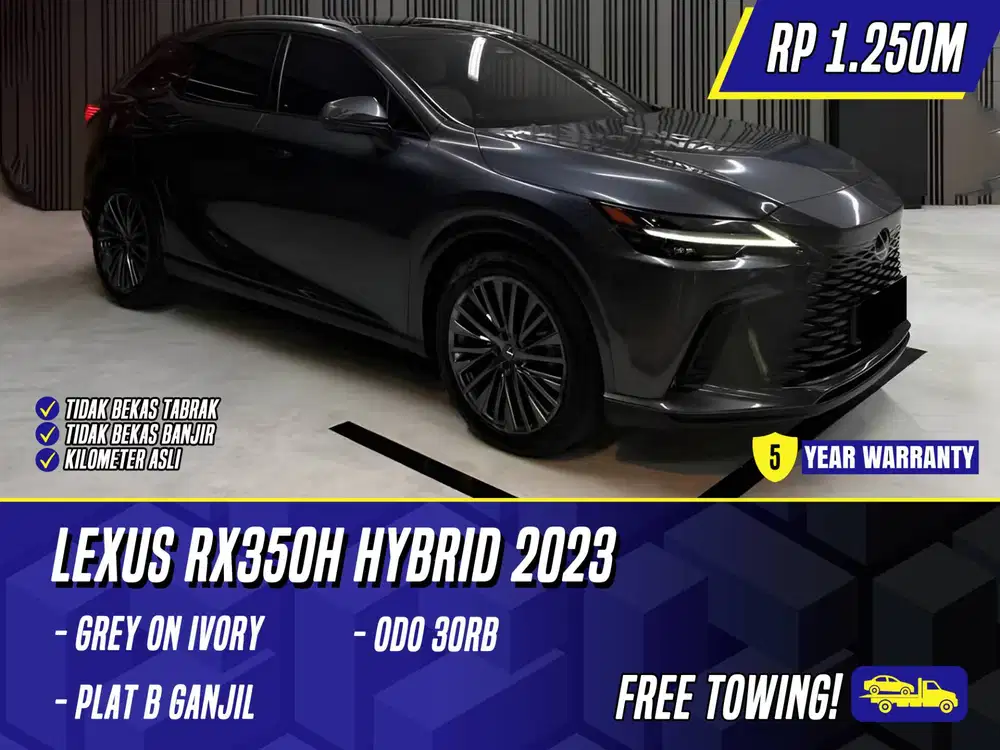 Lexus RX350h Hybrid 2023 Grey on Ivory Abu-abu Abu RX350 h RX 350h 350