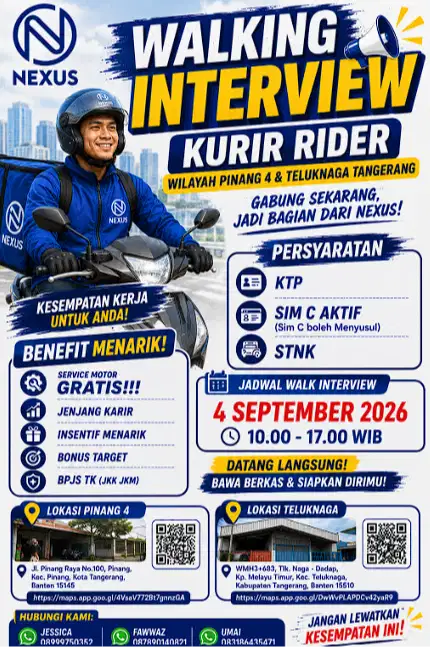DIBUTUHKAN RIDER KURIR SPX DAERAH TANGERANG!!!