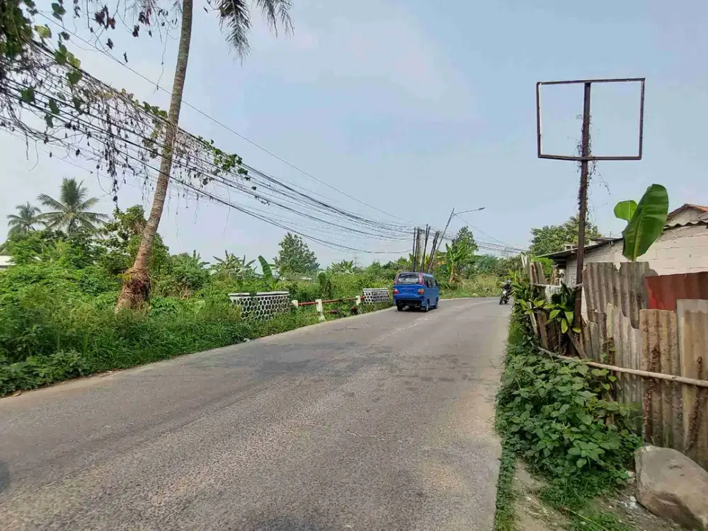 tanah murah pinggir jalan raya perbatasan ciseeng rancabungur