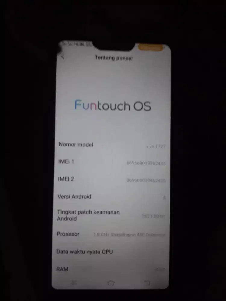 Vivo V9 4/64, Batangan