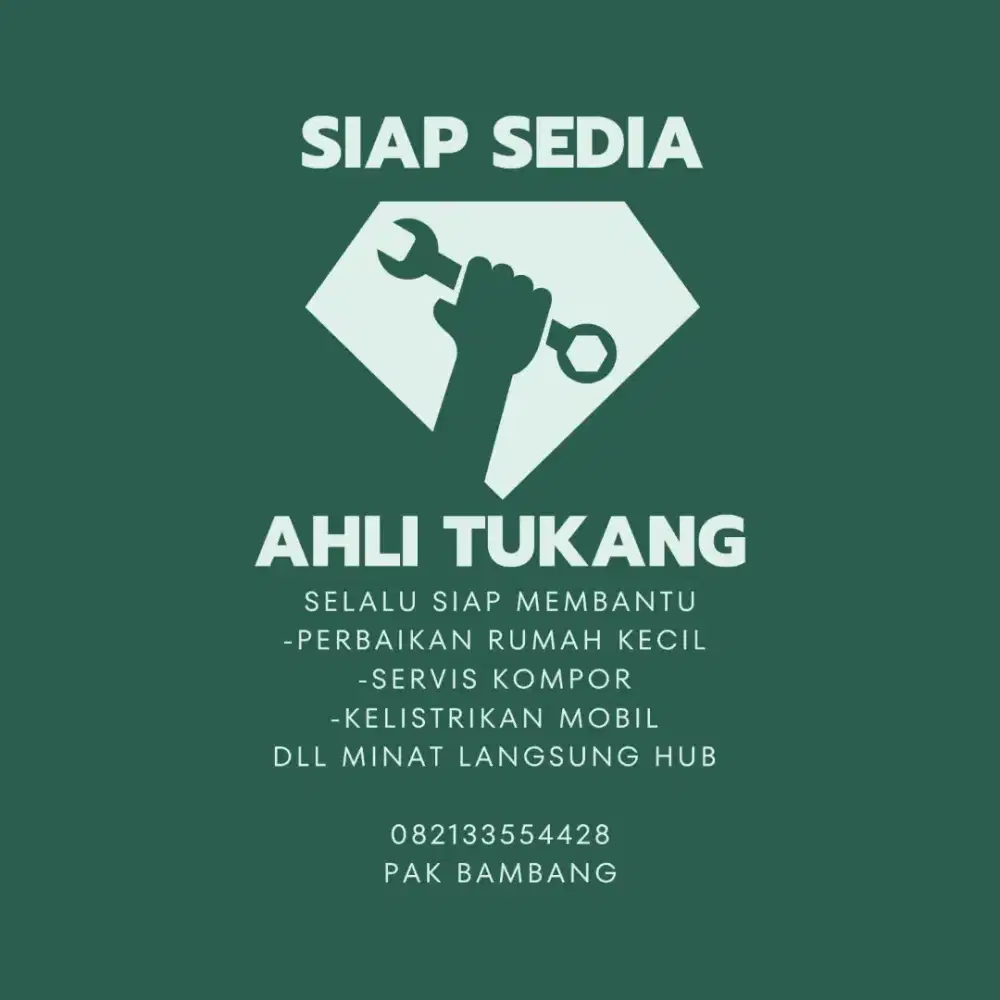 Jasa tukang rumah, servis kompor, kelistrikan mobil dll