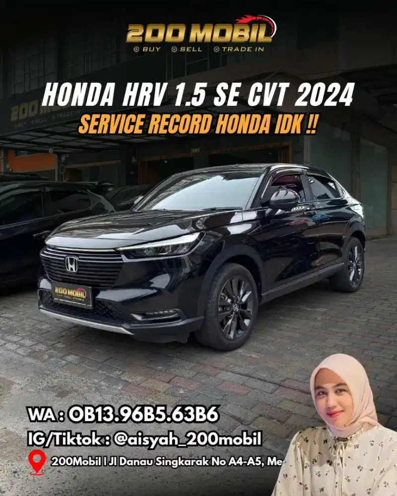 Honda HRV 1.5 SE Cvt 2024 Bensin