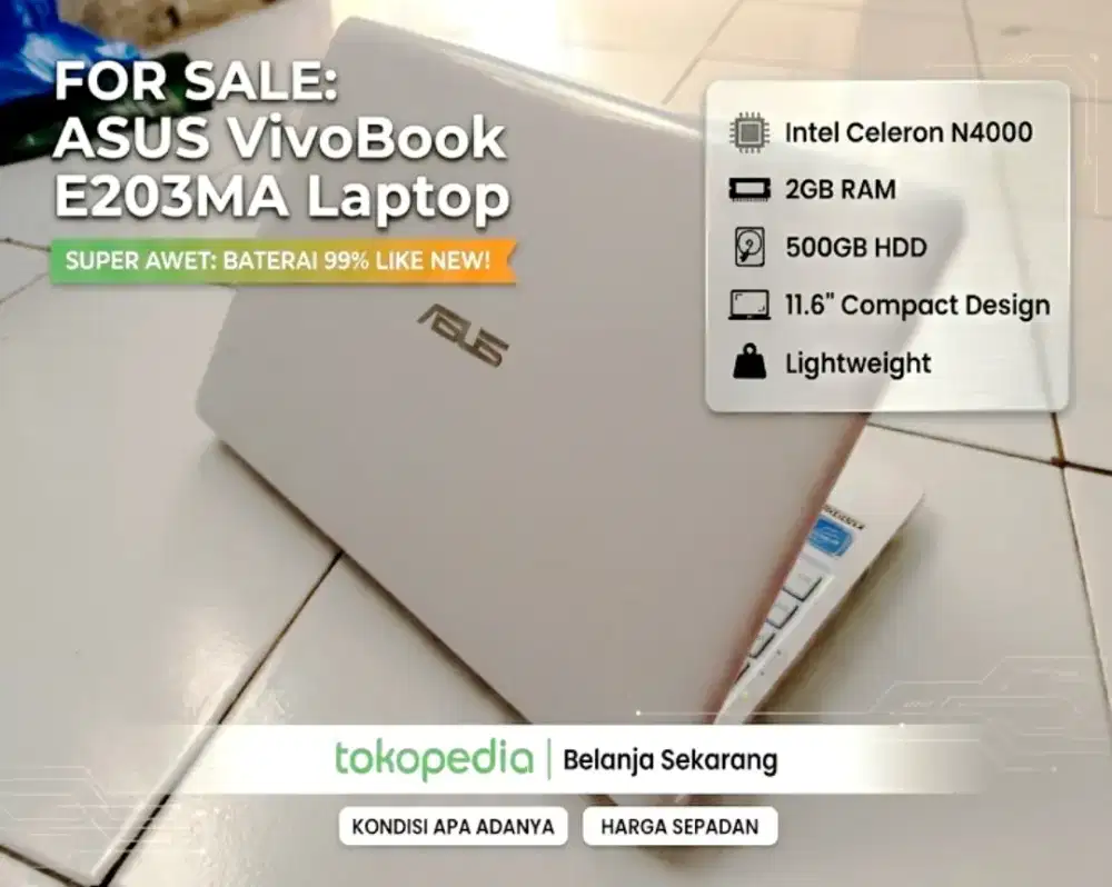 [Bekas + Minus] ASUS VivoBook E203MAH RAM 2 GB
Windows 10 Enterprise