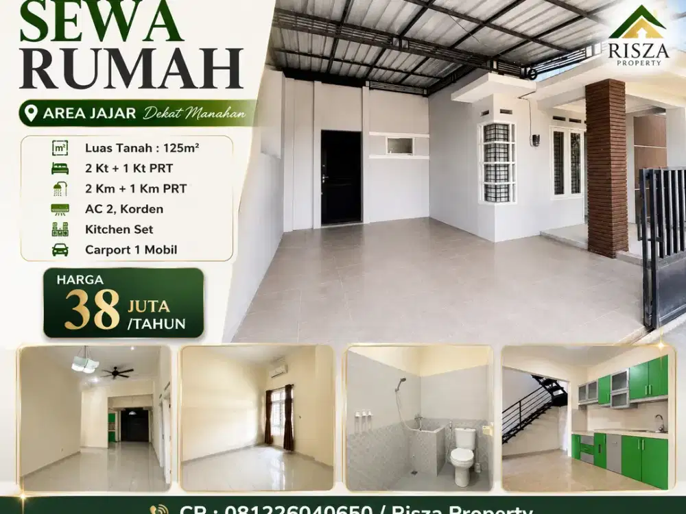 Sewa Rumah Semi Furnish Area Jajar, Dekat Manahan Solo