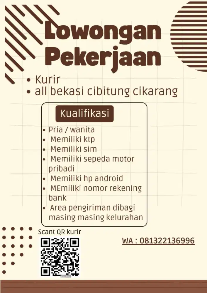 Lowongan kerja mitra kurir