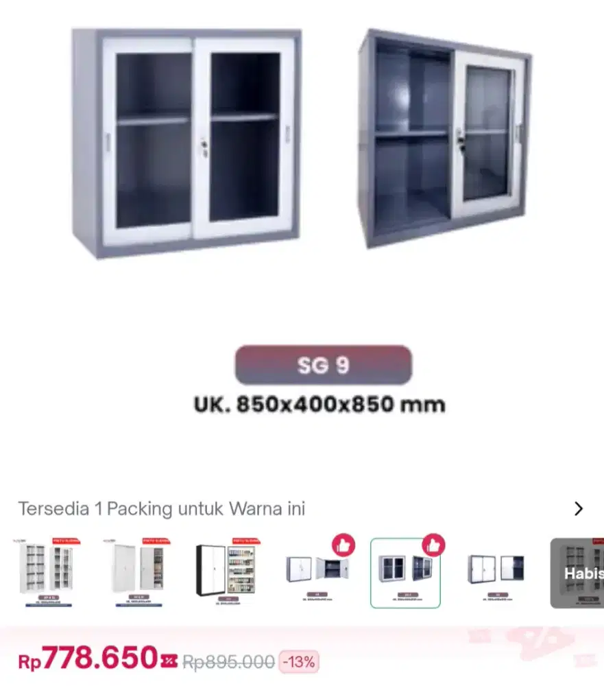 Lemari besi atau kabinet besi dokumen