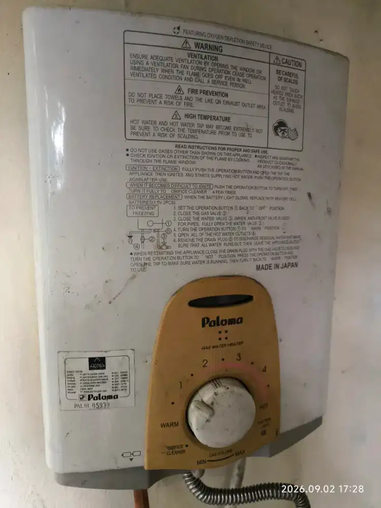 Pemanas gas Paloma