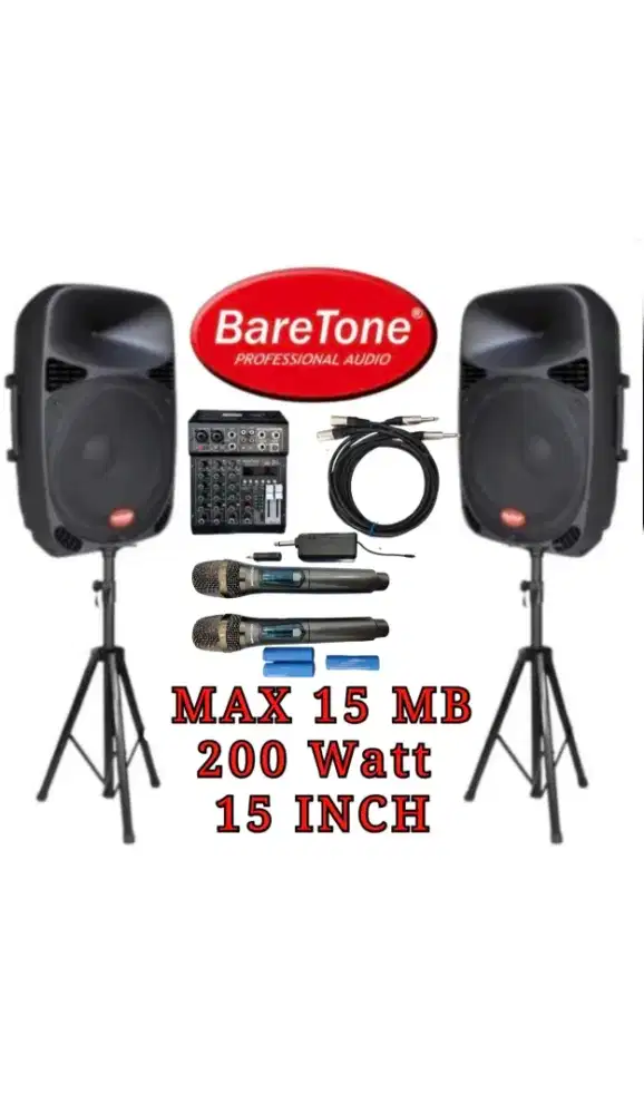 Speaker Baretone 15 inch komplit