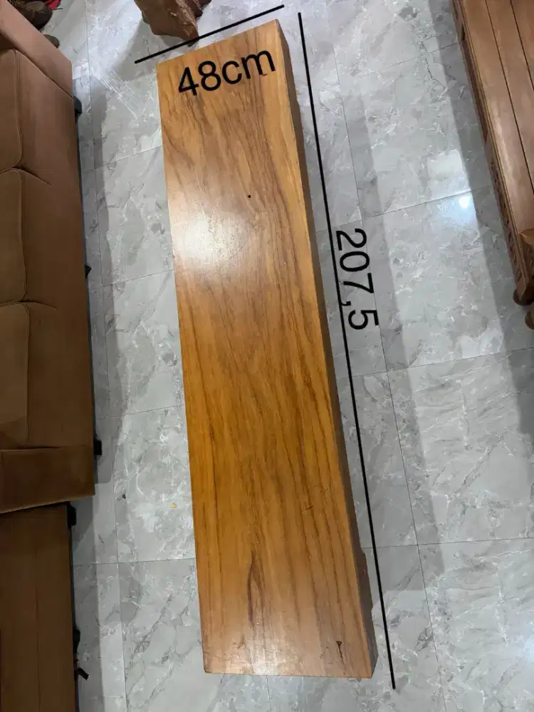 Meja kayu jati solid panjang