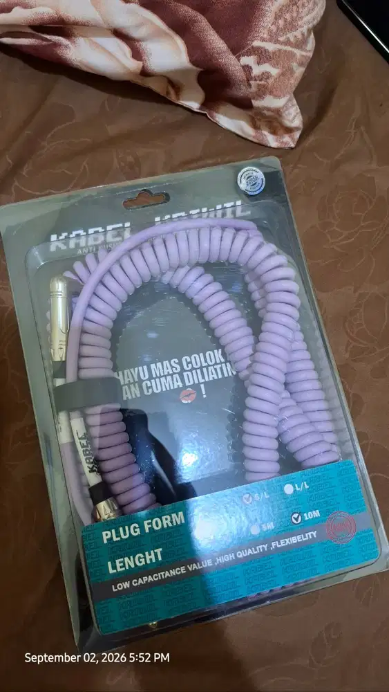 Kabel Jack Kriwil Silent Plug 10m untuk Gitar/Bass