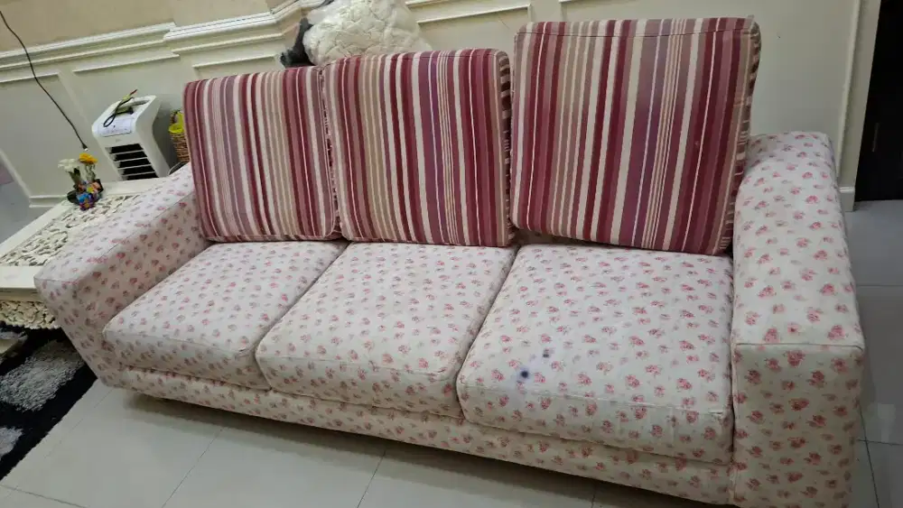 Dijual Sofa Cantik Pink 3 Seater