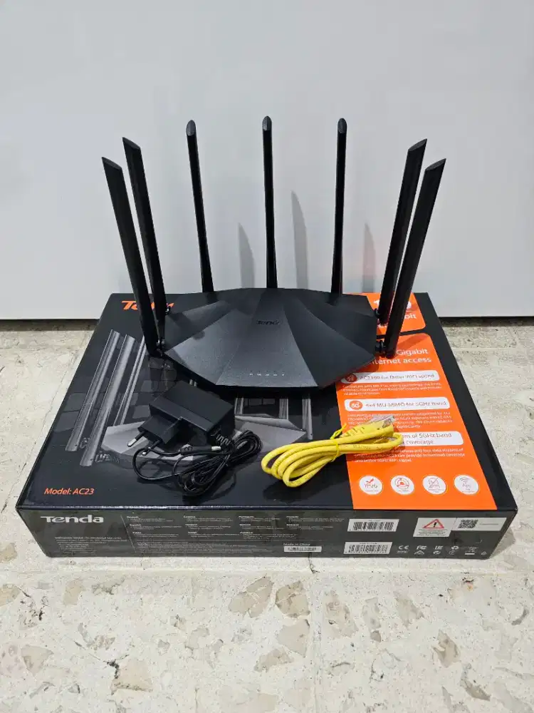 Router Wifi Tenda AC2100 Model AC23 Kondisi Mulus Normal Siap Pakai