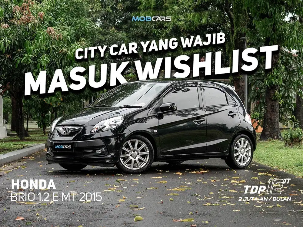 [ LOW KM ] BRIO 1.2 E MT 2015 HITAM