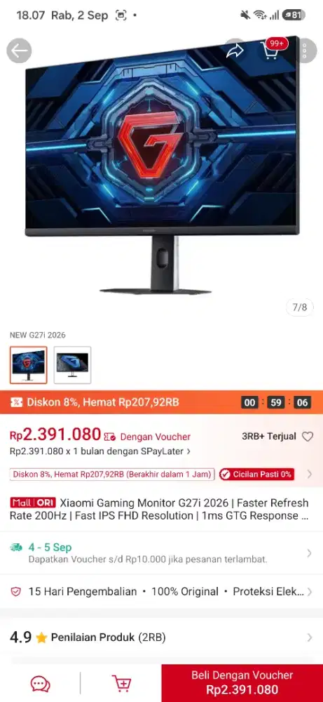 Xiaomi Gaming Monitor G27i 2026