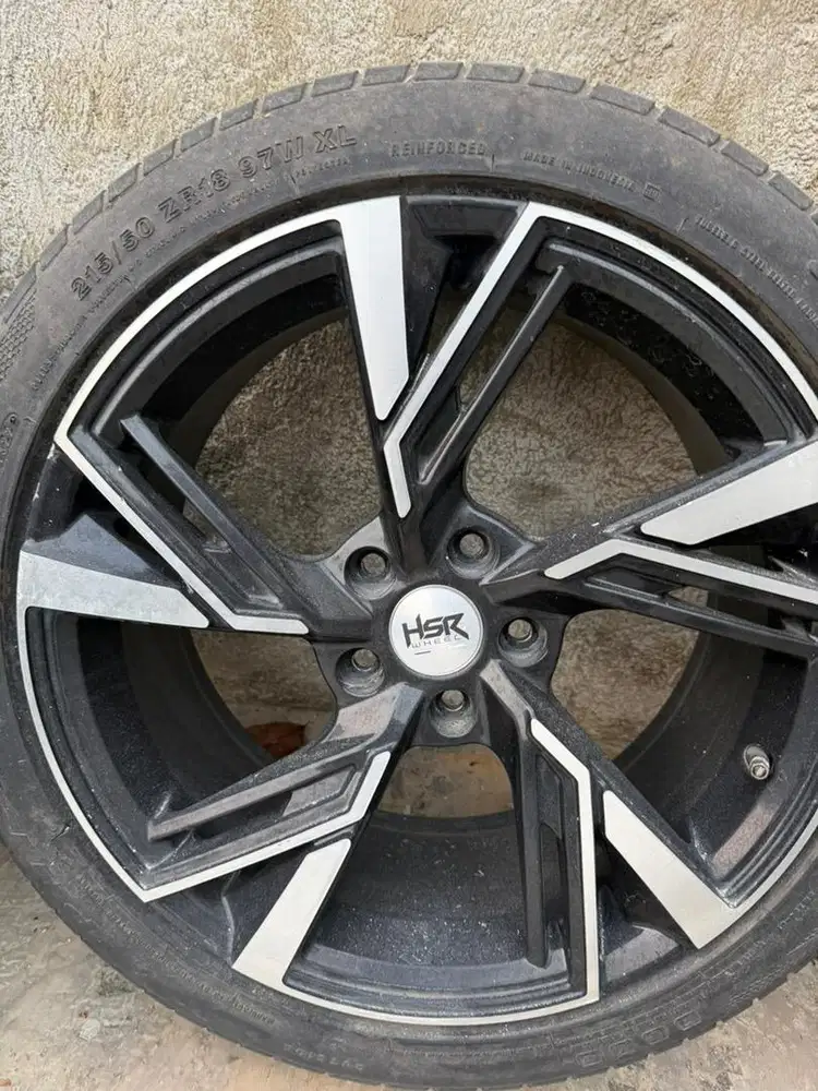 Velg HSR R18 Black Machine Face + Ban Accelera PHI-R – 1 Set