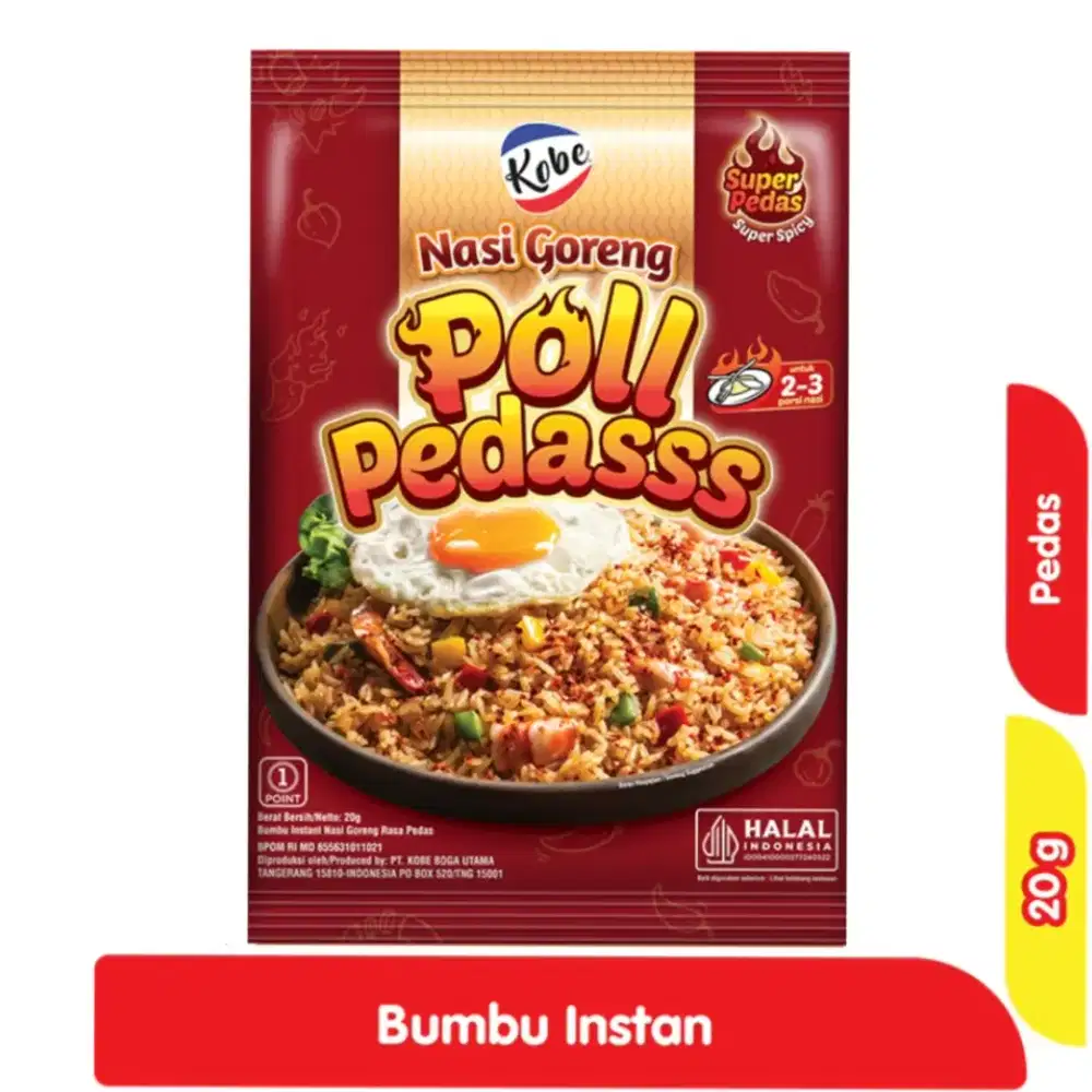 HARGA PROMO: Kobe Bumbu Nasi Goreng Super Pedas 20 gram