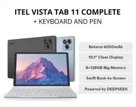 ITEL Vista Tab 4G 11 4/128 + keyboard + pencil (baru)