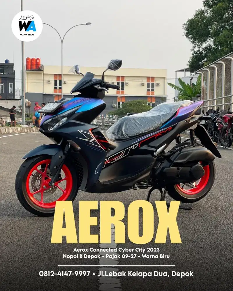 Cash/Kredit Yamaha Aerox Connected Cyber City Tahun 2023