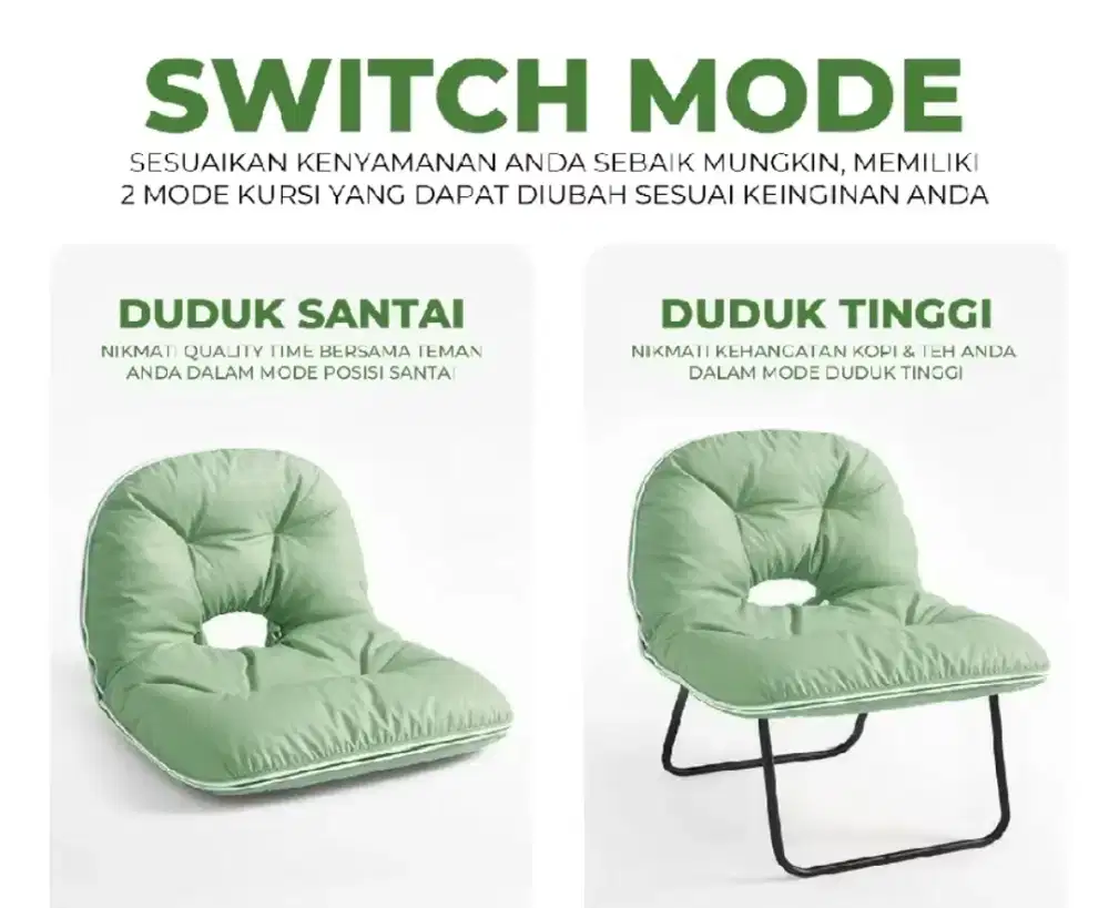 Kursi Lipat Busa 2 in 1 Portable