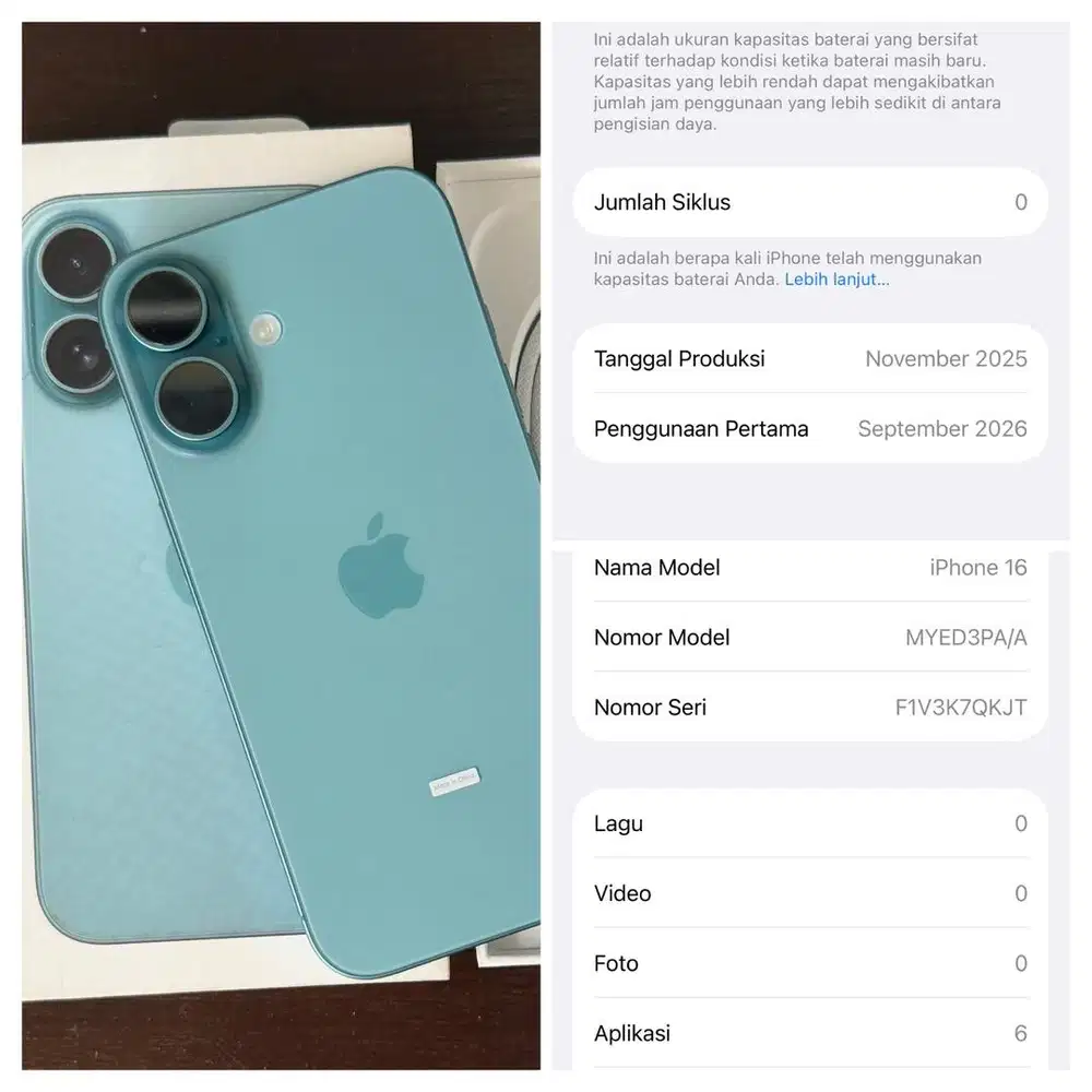 IPHONE 16 128GB IBOX HANYA BUKA SEGEL